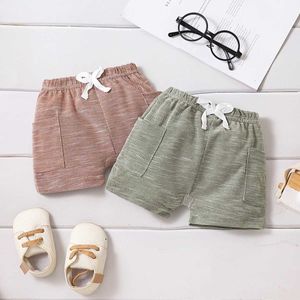 Shorts Baby Solid Patch Pocket Shorts D240510