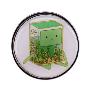 The BMO Aquarium esmalte pino Adventure x Time Personagem Video Video Console Beemo Broche