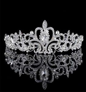 Clip per capelli Barrette vintage Vantage Mano fatti a mano Silver ILTRO Rhinestone Tiara Crown Princess Leghe Birthday Women Wedding Acce3962728
