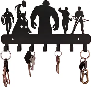 Hooks 7 Super Heros väggmonterad metallnyckelhållare arrangör Hook Towl Kitchen Home