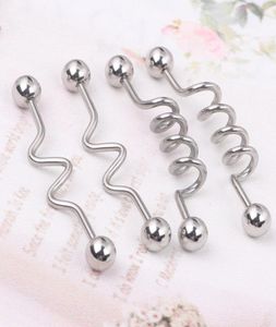 Zungenring T02 80pcs Mix 4 Stil Zungenkörper Piercing Schmuck Edelstahl Industriezunge Langleichter6344144