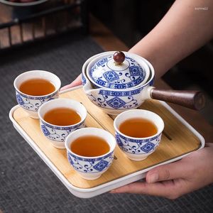 Conjuntos de Teaware 5pcs Copo de chá Conjunto de chá chinês Fuols FU Tools de cerâmica