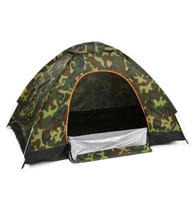 2 Person Waterproof Camping Tent Outdoor Sport Fishing Single Layer Pop Up Anti UV Tourist Tent For Wigwam Beach Hunting Bag4174030