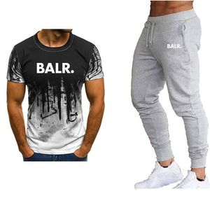 Mens Tracksuits New T-Shirt Lägg till byxor Suit Designer Kläder Summer Casual Sportswear Brand Clothing Top Camouflage Drop Delivery Appar OTFKP