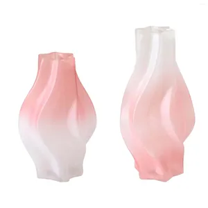 Vaserformade glasvasblommor arrangemang container hemprydnader