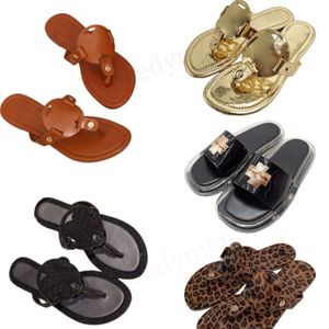 Designer Slippers famosas famosas Fashiong chinelas chinelas de sandálias Miller Sandálias de couro prateado prateado preto preto marrom mulhers tênis de praia sapatos de praia