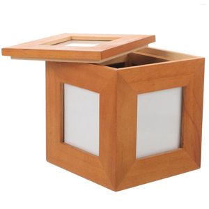 Çerçeveler Ahşap Kutu Po Frame Cube Office Hediye Masası Organizatör Kişiselleştirilmiş Hadi Sendeleme