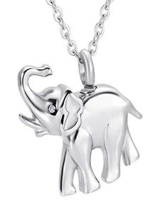 Memorial Mustsake Urn Cremation Cremation Ash Cash Charm Collace Gioielli inossidabile acciaio inossidabile Memoria Elefante Locket Papà e Mom7385912