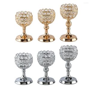 Candle Holders Modern Crystal Holder Tea Light Pillar Candlestick Stand Ceremony Anniversary Dining Room Decor Gifts