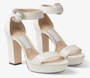22S Summer Summer Luxury Brands Mionne Platform Sandals Shoes for Women Crystal Buckle Block Heels Wedding Party Dress Lady Foot4802678