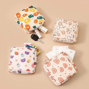 Storage Bags Large Capacity Coin Purse Waterproof Cartoon Bag Printing Card Sanitary Napkin