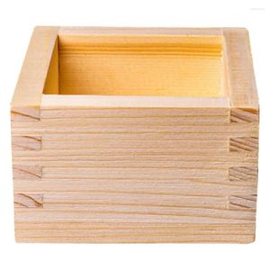 Storage Bottles Sake Cup Holder Wooden Box Small Cake Container Pography Prop Japanese Traditional Wood Wine Pot Set Home Decoration