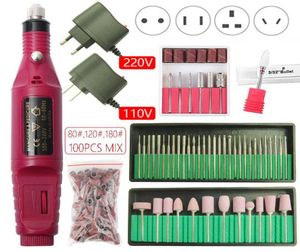 20000 U / min Electric Nagel Bohrmaschine Maniküre Set Pediküre Nagelbohrdatei Remover Polierwerkzeuge Starke Ausrüstung Kit6703788