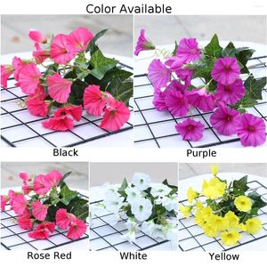 Decorative Flowers Artificial Morning Glory Vine For Wedding Garden Home Shop Simulation Petunia Room Decor Flower