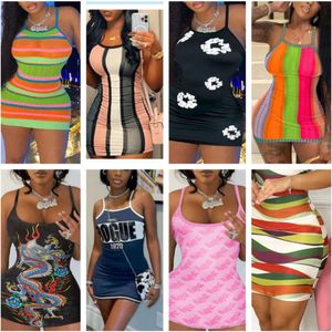 Womens Sexy Dress XS-XL Complete Size Comfortable Summer Striped Slim Fit Suspender Complete color range