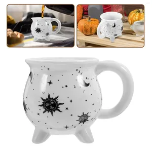 Kubki czarownice kubek kubek dekoracyjne picie ceramiczne drinki kociołów serwujących unikalne ceramiki Halloween