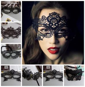 Mascaras Halloween Props Sexy Lace Party Masquerade Masks Venetian Costume Multi Patterns Black Lace Sexy Masquerade Masks4335517