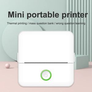 Mini Thermal Label Printer Smart Pocket Portable PO Printer för telefon Telefonlöst Bluetooth -lim Miniprint Printing Paper 240430