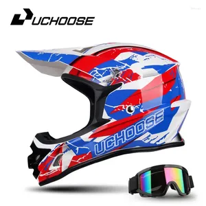 Caschi motociclistici UCHOOSE Casco professionista Motocross fuori strada Fuori strada Bambini da off-road Goggle