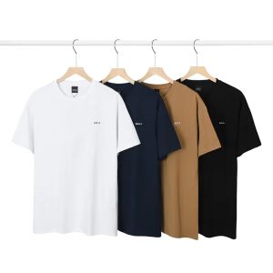 Half-shirt tide T-shirt designer fashion atmosphere middle-aged mens T-shirt summer round neck simple sports casual loose breathable cotton short sleeves.