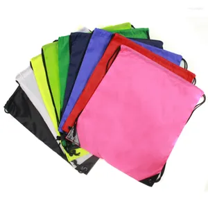 Storage Bags Portable Sports Bag Thicken Drawstring Belt Riding Backpack Gym Shoes Clothes Backpacks Waterproof Organizer