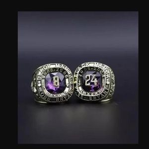 Amerikanische Herrenbasketballlegende Nummer 8 und 24 klassische Zahl Souvenir Ring 268k