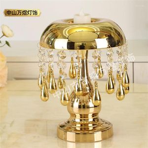 Titulares de vela European El Holder Crystal Pillar Transparent Table Decoration Vintage Candlero Living Room