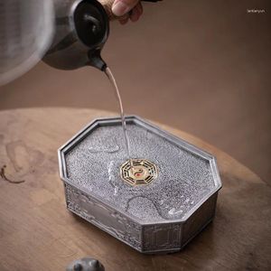 Чайные лотки Pure Tin Old Pot Tray Retro в японском стиле набор набор строительства воды в контейнер -контейнер.