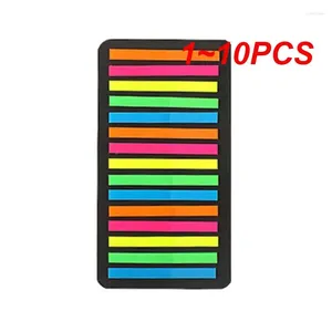 Present Wrap 1-10pcs Fluorescence Self Adhesive Stickers Memo Pad Sticky Notes Bokmärke Markör Bok Papperspappter Studentkontor