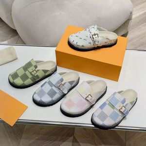 Новые легкие мулы сандаловые замшевые дизайнеры мех дизайнеры тапочки уютный комфортный туфля -швейцар