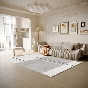 Teppiche 1pcs Einfache geometrische Wohnzimmer Teppichspot Drucken Schlafzimmer Vollfliesen Flecken resistent moderner Stil Sofa Couchtischdecke