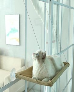 Kedi Yatak Mobilya Evcil Hayvan Yatağı için Sucker Güneşli Koltuk Penceresi Montaj Hammock Konforlu Mat Sevimli Asma Set 20kg3788350