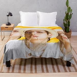 Cobertores v Butter Aesthetic Teaser Po Throw Blanket acampando sofá -cama vintage