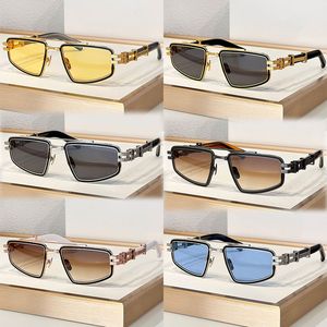 Designer Pilot Sunclasses Men Women Rectangular Titanium Rim Frame Leisure Outdoor Driving Sunglasses BPS-139