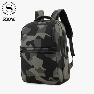 Backpack Scione camouflaging da viaggio d'affari borse per computer di grande capacità USB Ricarica di ricarica lo zaino K463