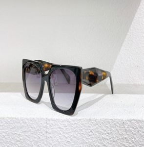 Polygonform cateye solglasögon svart havana grå gradient linser kvinnor mode solglasögon occhiali da sole uv400 skydd med6813111