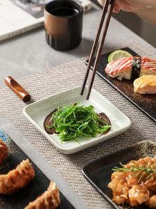Тарелка японская керамическая закуска ресторан суши салат блюда из макаронных блюд квадратный блюдо для домашнего кафе для дома кафе блюдо