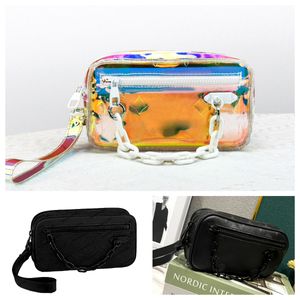 Nova bolsa de gola de geléia transparente embreagem transparente bolsa transparente pvc transparente bolsa cosmética bolsa de ombro saco de luxo zíper bolsa de embreagem