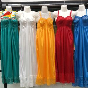 Vestidos casuais básicos Venda quente Mulheres longas cetim de cetim sexy morta