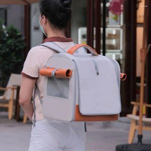 Cat Carriers Carrier Bag Pet Double Shoulder Backpack Sturdy Frame Breathable Foldable Small Dog Tote Handbag Airline Approved