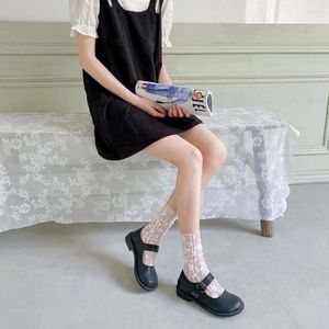 Women Socks Summer Lace Pile Up Fashion Slim Elastic Lolita In Tube Above Knee Dress Decor Thin Stockings