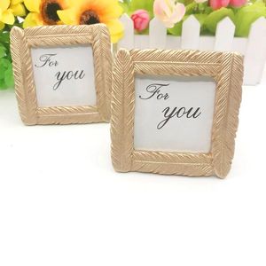 Frames Nordic Creative Gold Feather Po Frame Table Ornament Place Card Holder Wedding Party Fashion Picture Home Decoration