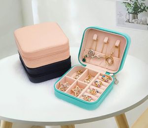 New Jewelry Organizer Display Storage Box Travel Earrings Necklace Ring Holder Jewelry Case Boxes2668632