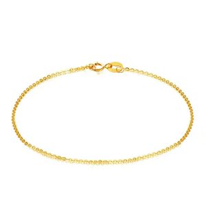 Zhixi Real 18k Gold Tornozelo de joias requintado Au750 Cadeia ajustável Cadeia amarela Branca Rose Gold Luxury Gift J501 240426