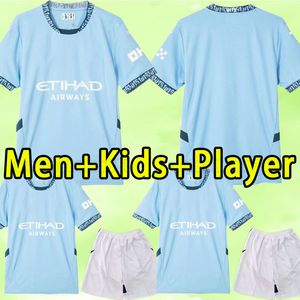 Haaland Soccer Jerseys 24 25 De Bruyne Mans Grealish Sterling Ferran Mahrez Man Foden 2024 2025 Football Shirt ashiforms Men Kids Player Person