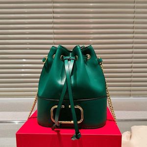 10A Fashion Bucket Clutch Bag Women Chain Shoulder Pouch Drawstring Quality Gold Letter Cowhide Genuine Designer Leather Handbag Purse Tvew