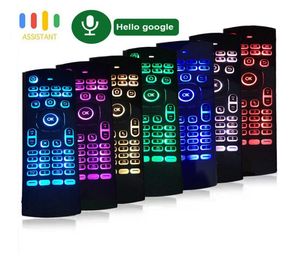 MX3 PRO Backlit Backlight Air Mouse Mini Wireless Keyboard Google Voice Remote Control GYRO IR Learning for Android TV Box PC3869654