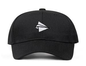 Kağıt Uçak Nakış Beyzbol Kapağı Erkek Kadınlar Yaz Ayarlanabilir Pamuklu Güzel Baba Hiphop Snapback Cap Hats Kemik Garros Drop294262312