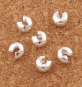 Crodo di crimpatura placcata in argento Copri di perline distanziali 3 mm L1750 1200pcslot gioielli fai da te vendere articoli8178041