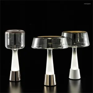 Lâmpadas de mesa Temar Lâmpada moderna Lâmpada de vidro de vidro de caba
